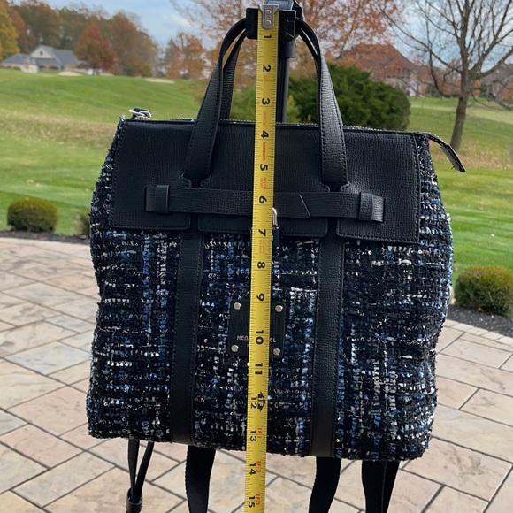 henri bendel Black Tweed Jetsetter Mini Backpack - Picture 14 of 16